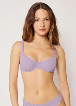 Haut de maillot balconnet Crinkle Waves