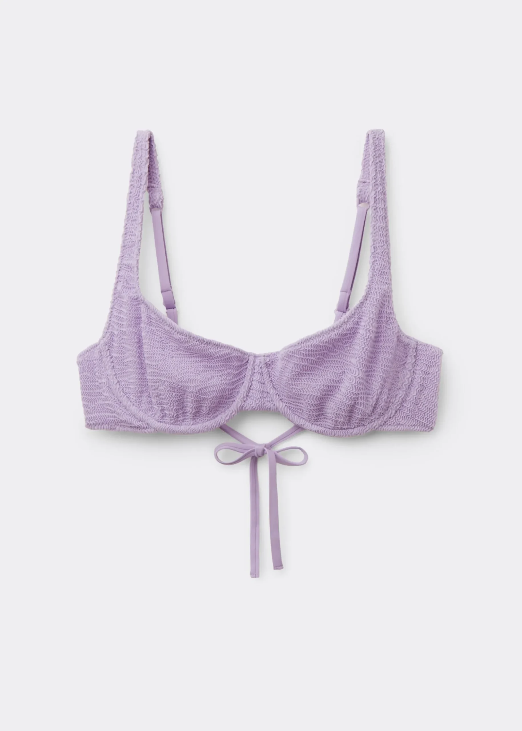 Haut de maillot balconnet Crinkle Waves