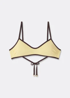 Haut de maillot brassière Bicolor Piping