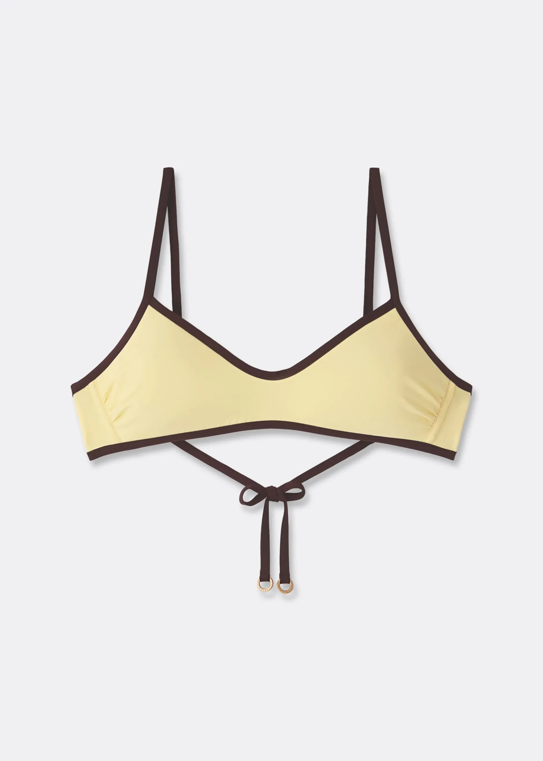 Haut de maillot brassière Bicolor Piping