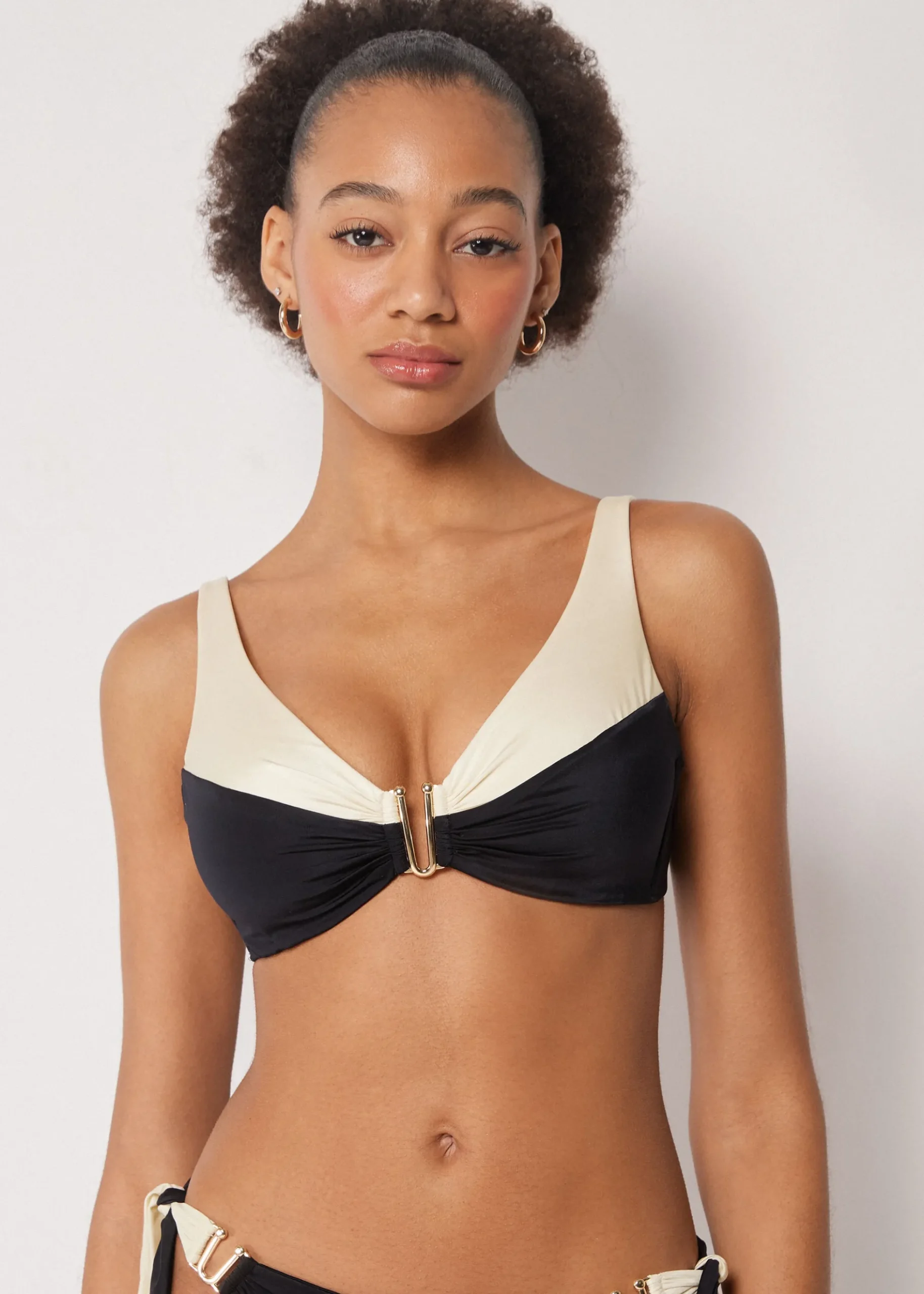 Haut de Maillot de Bain Brassière Elegant Bicolor