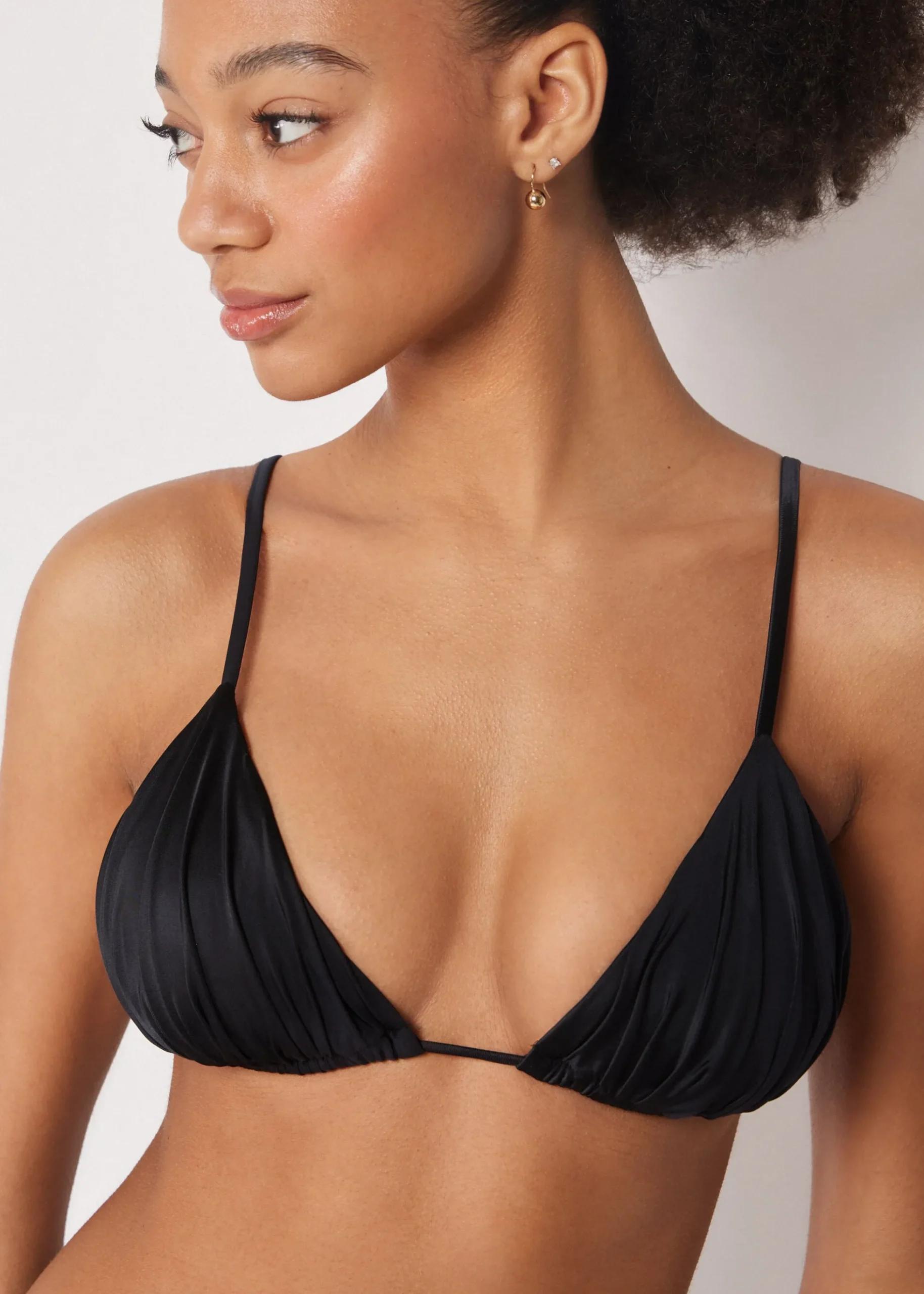 Haut de Maillot de Bain Triangle Shiny Satin