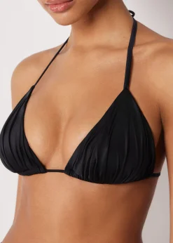 Haut de Maillot de Bain Triangle Shiny Satin