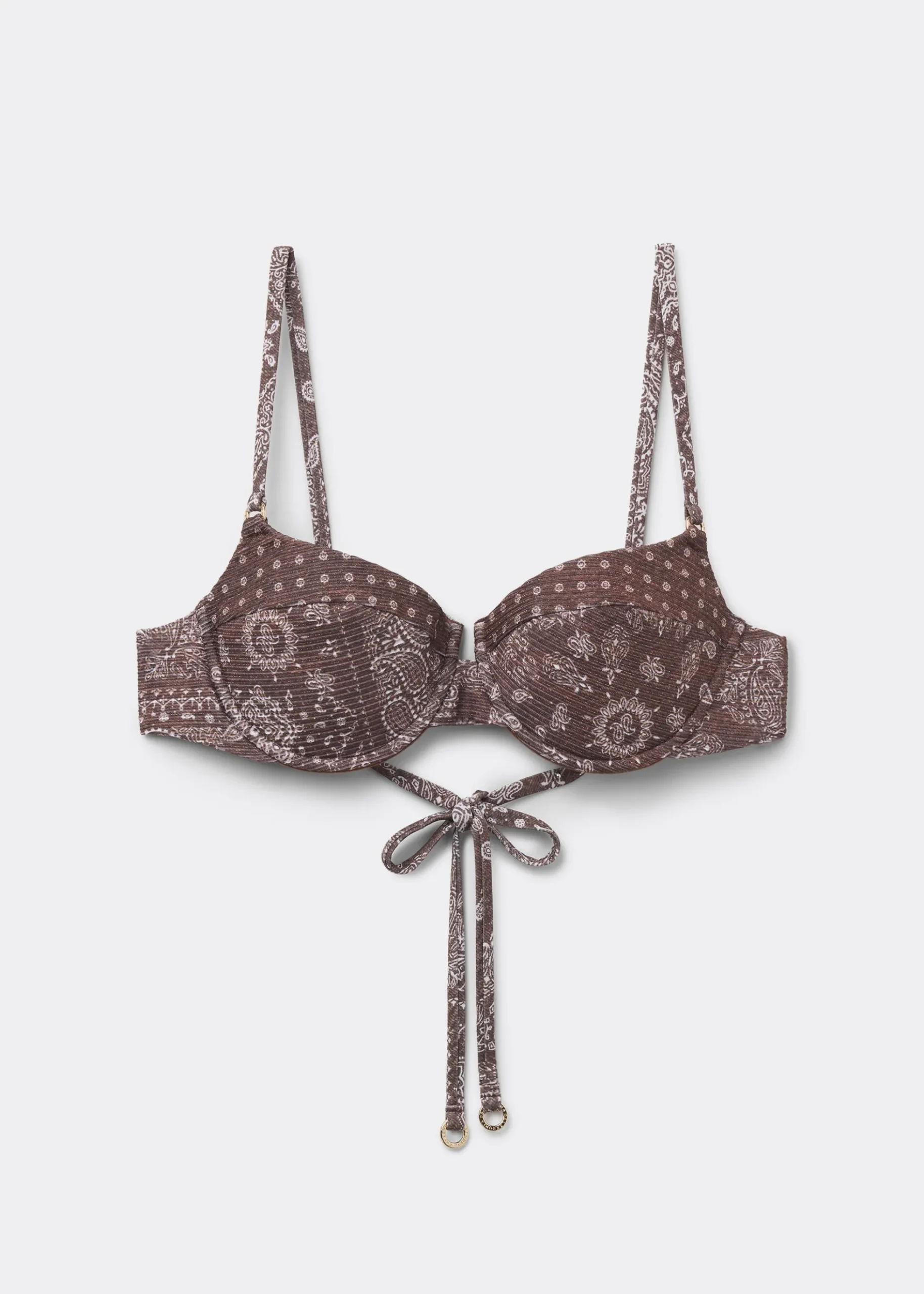 Haut de maillot push-up Paisley