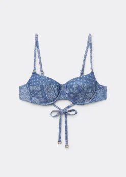 Haut de maillot push-up Paisley