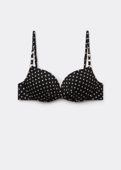 Haut de maillot super push-up Polka Dot Black