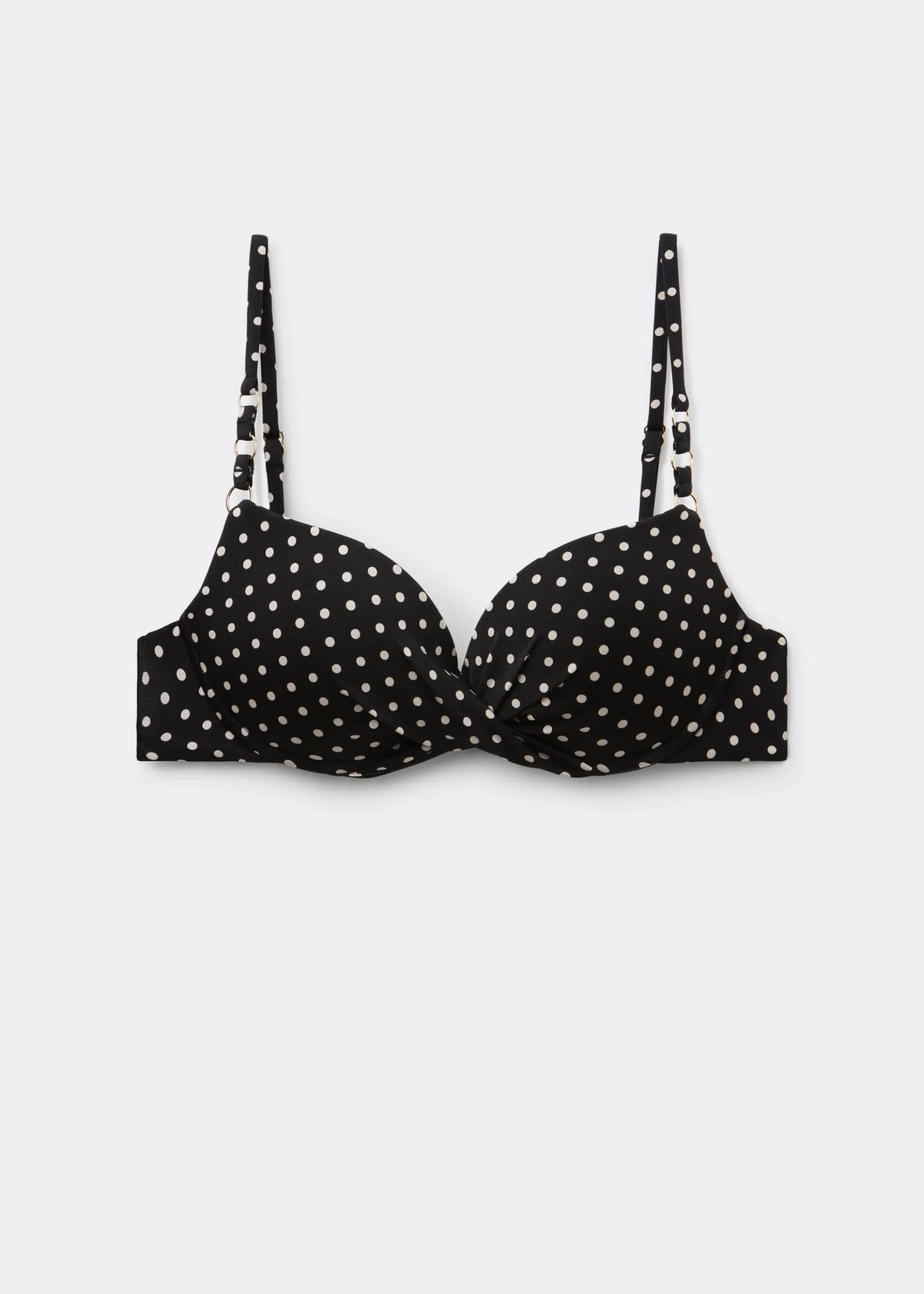 Haut de maillot super push-up Polka Dot Black