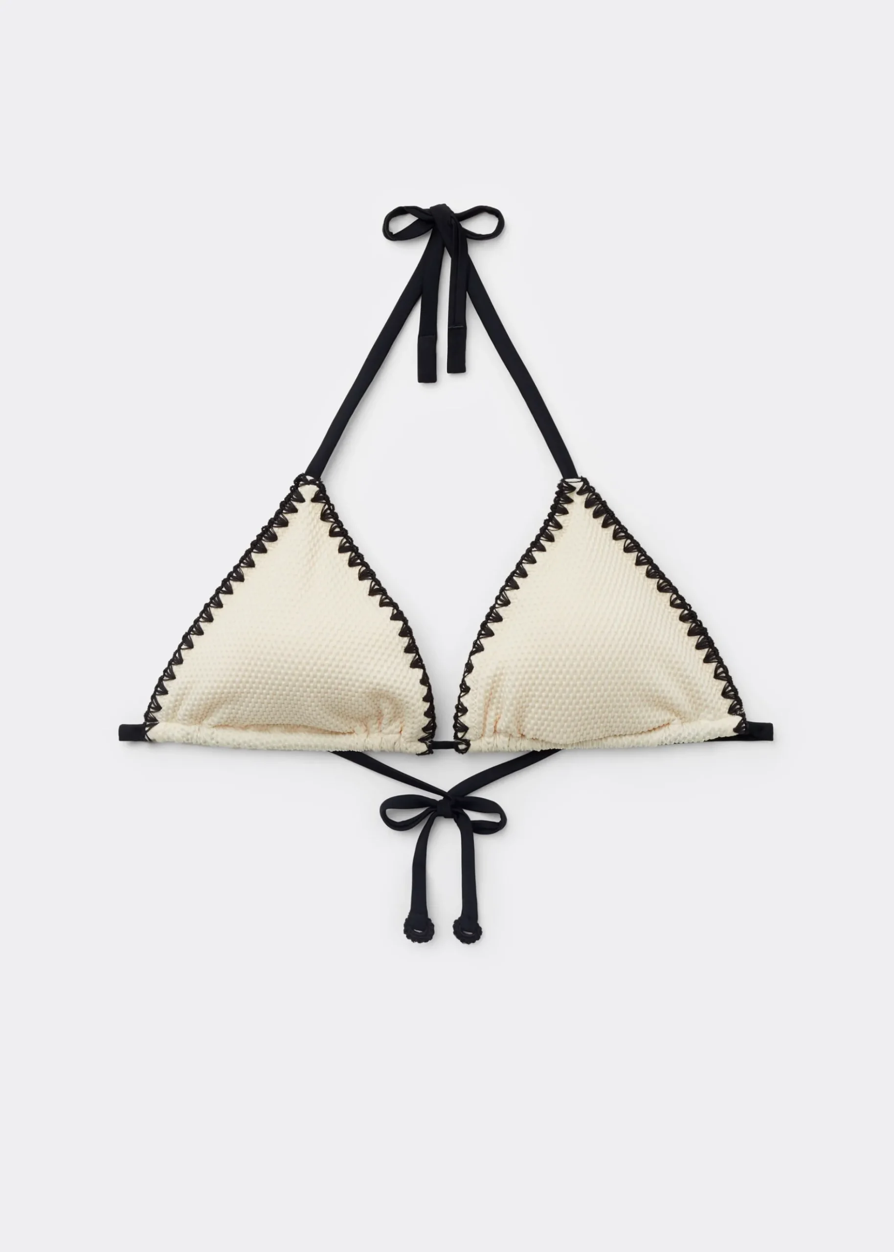 Haut de maillot triangle Bicolor Embroidery