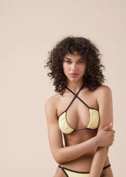 Haut de maillot triangle Bicolor Piping