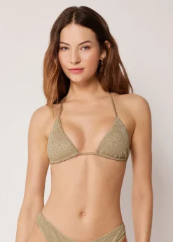 Haut de maillot triangle Metallic Glow