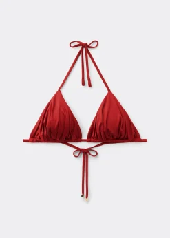 Haut de Maillot Triangle Rembourrage Amovible Shiny Satin