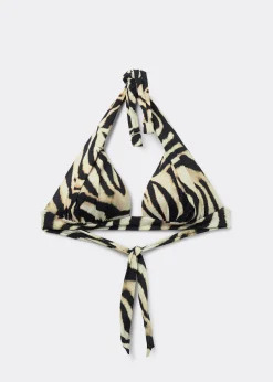 Haut de maillot triangle rembourré Savannah Zebra