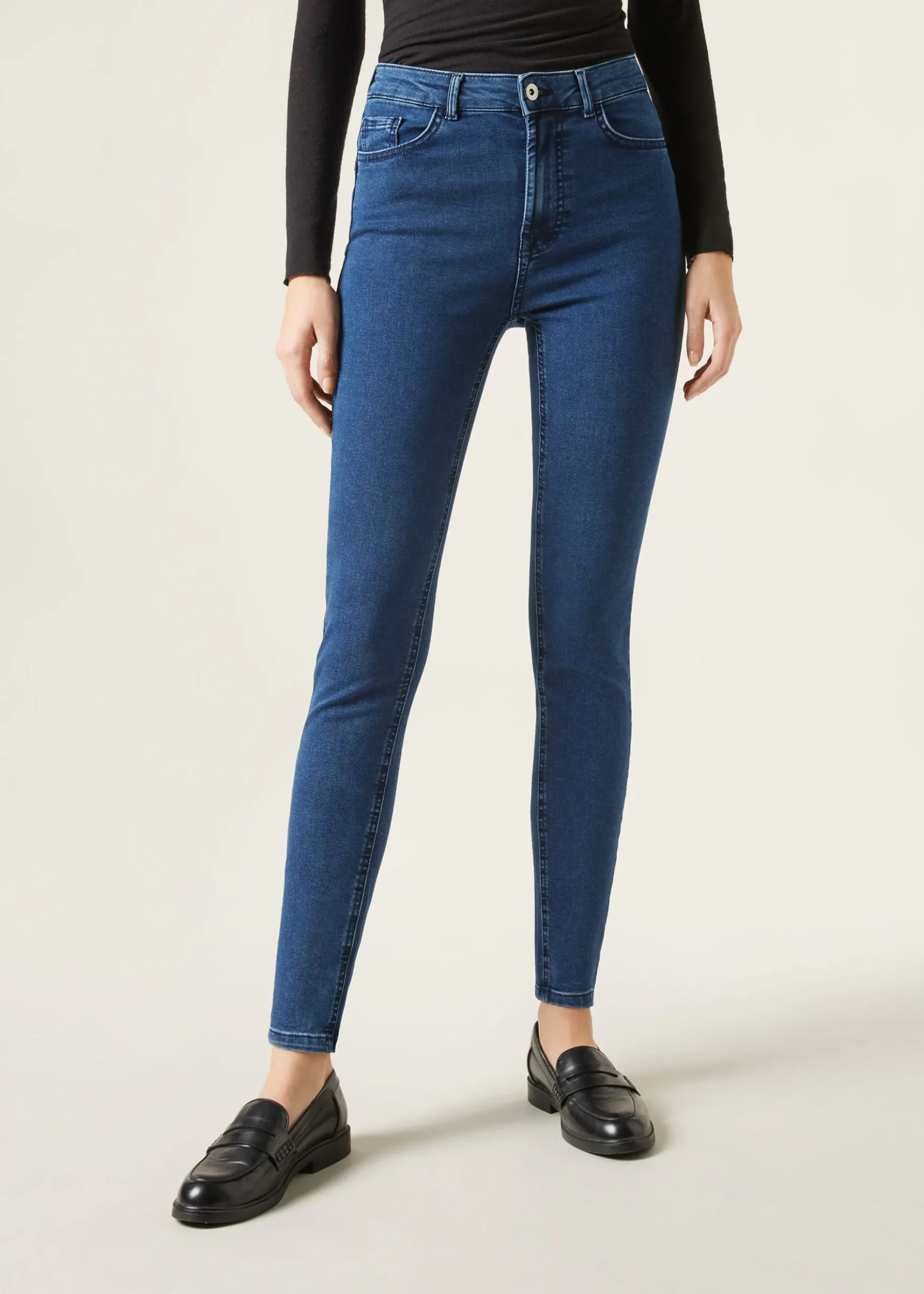 Jeans push-up skinny taille haute Soft Touch