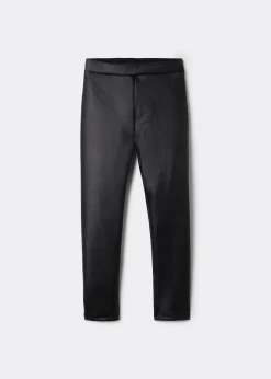 Legging thermique effet cuir fille
