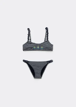 Maillot de bain deux pièces fille Green Vichy
