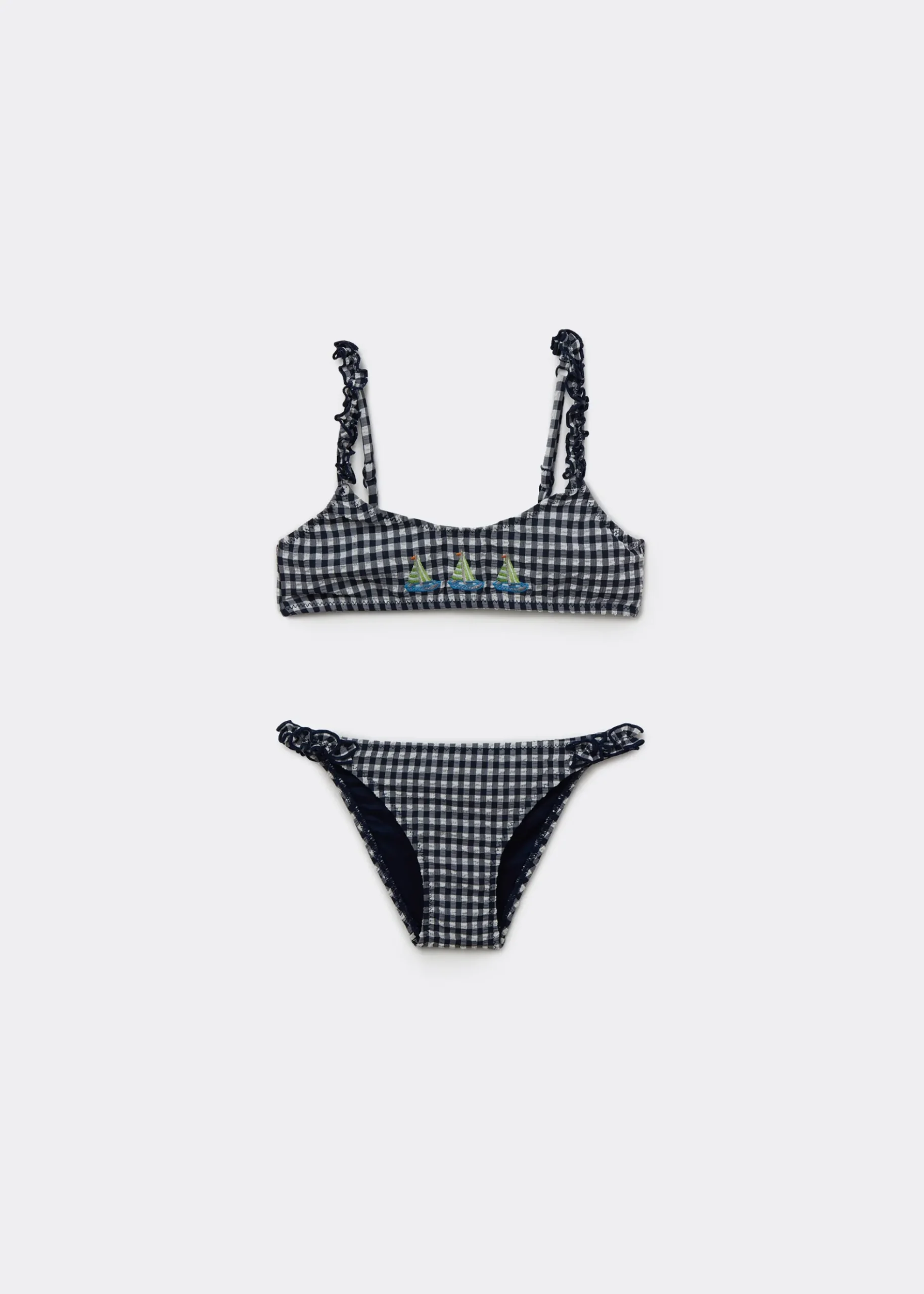 Maillot de bain deux pièces fille Green Vichy