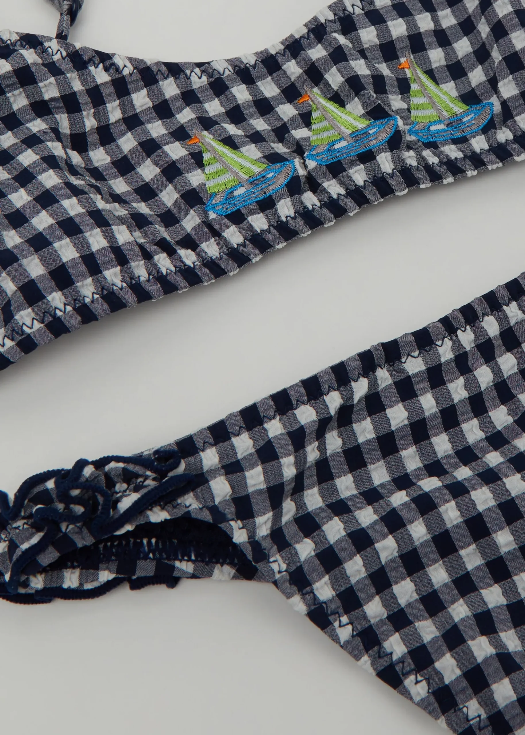 Maillot de bain deux pièces fille Green Vichy