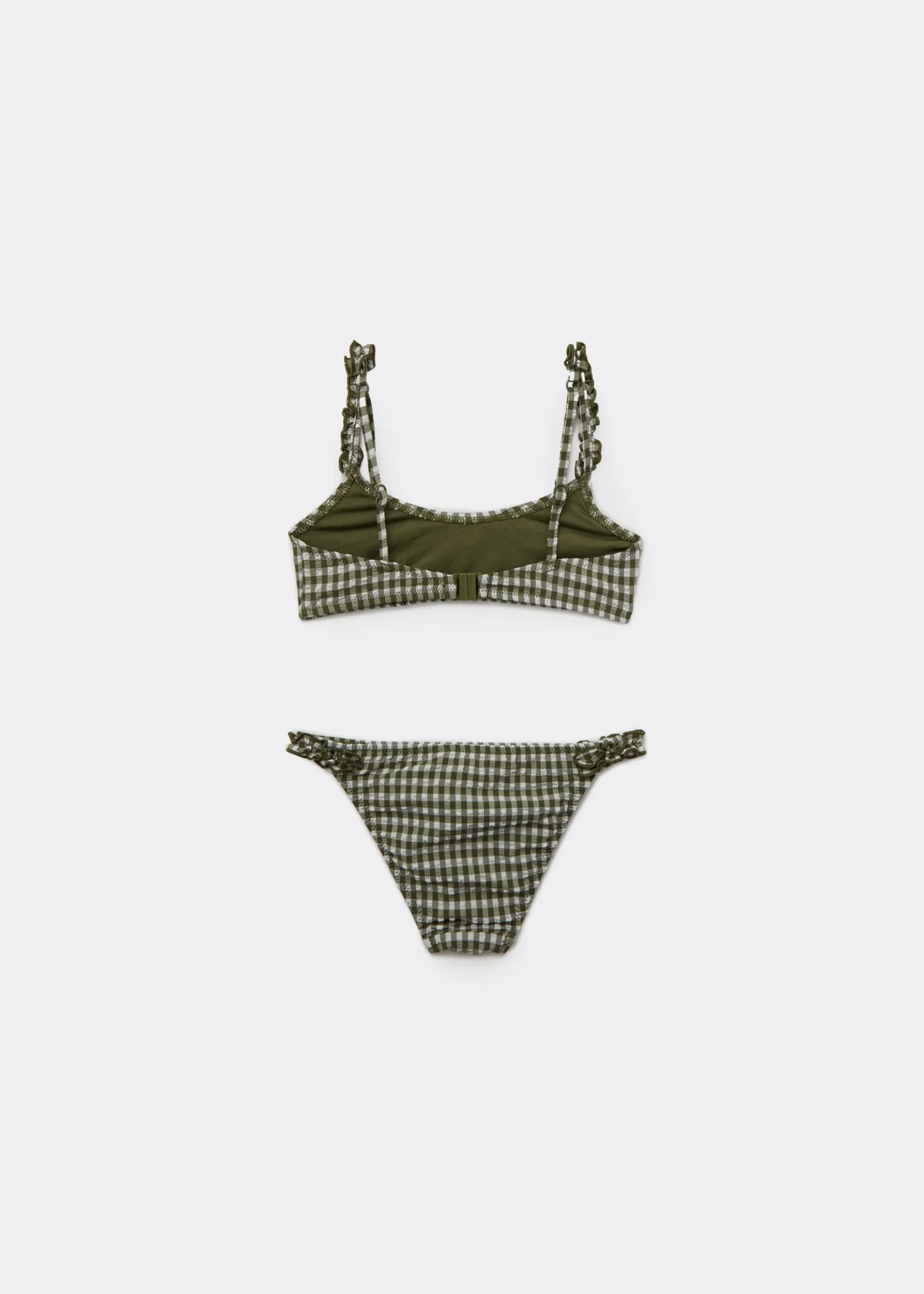 Maillot de bain deux pièces fille Green Vichy
