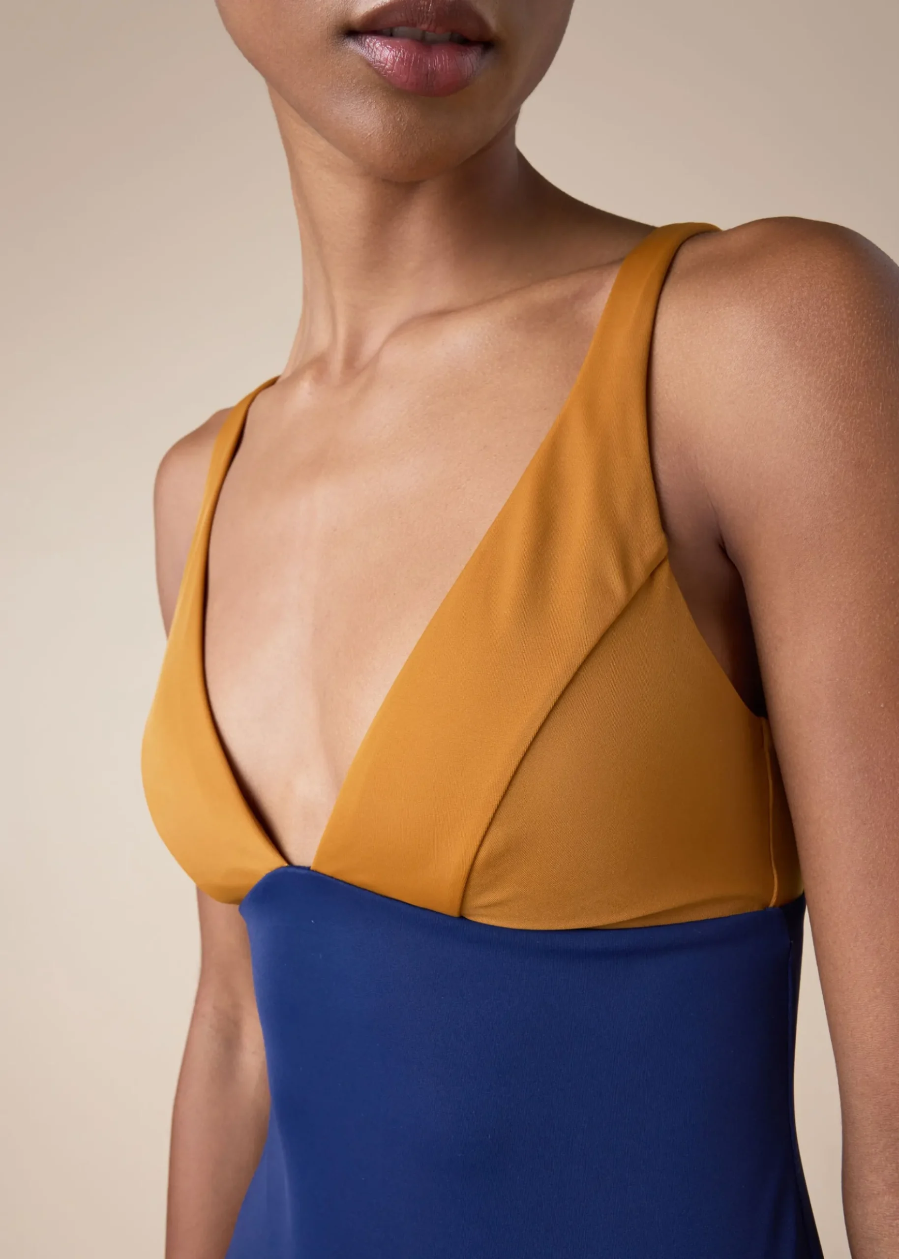 Maillot de Bain Une Pièce Royal Bicolor