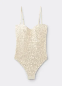 Maillot de Bain Une Pièce Sequin Net