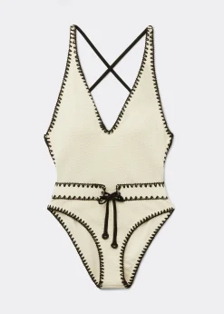 Maillot une pièce Bicolor Embroidery