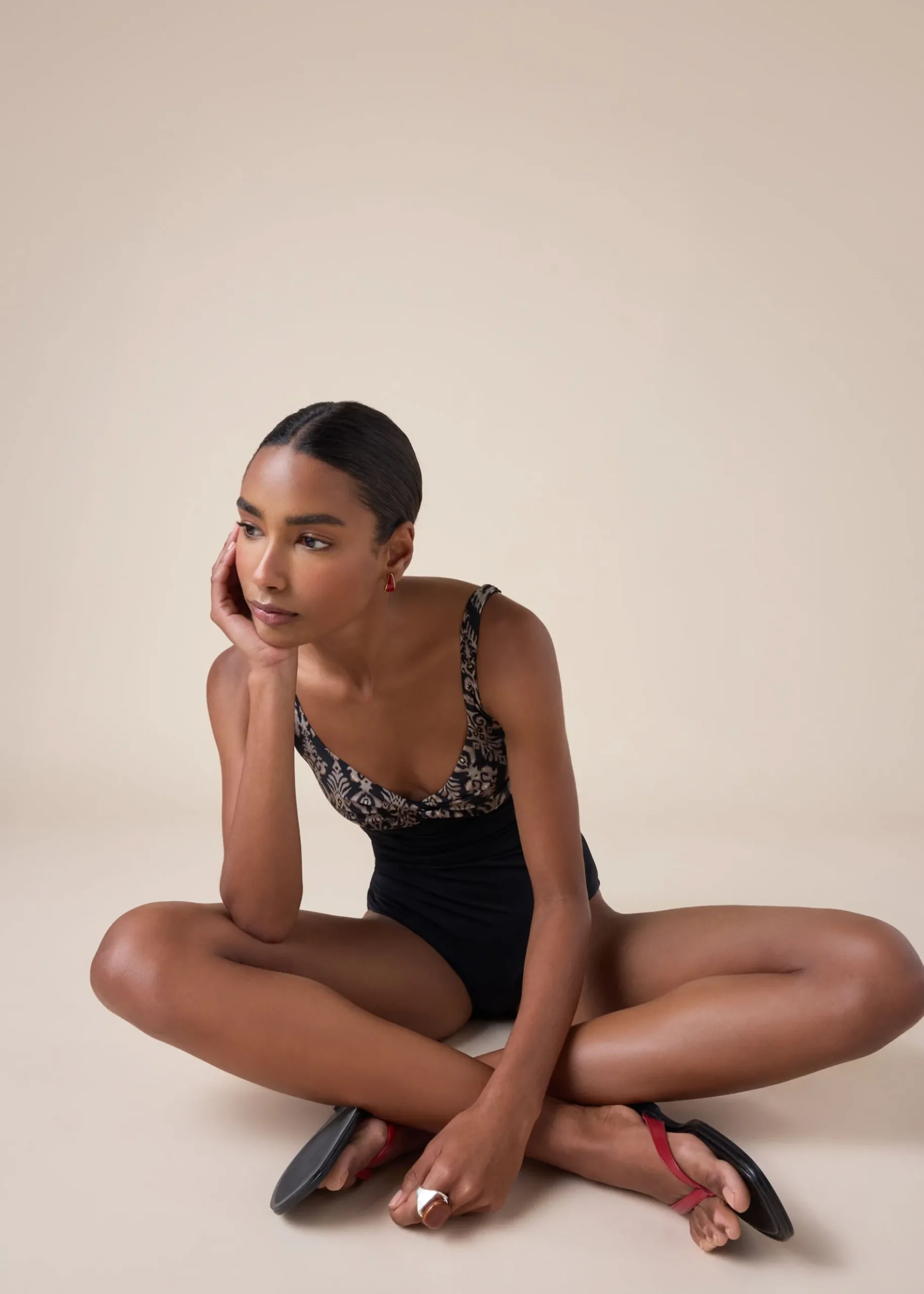 Maillot une pièce gainant Golden Ethnic