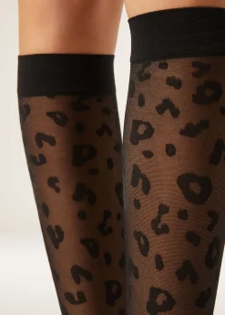 Mis-Bas Voile à Motif Fantaisie Animalier