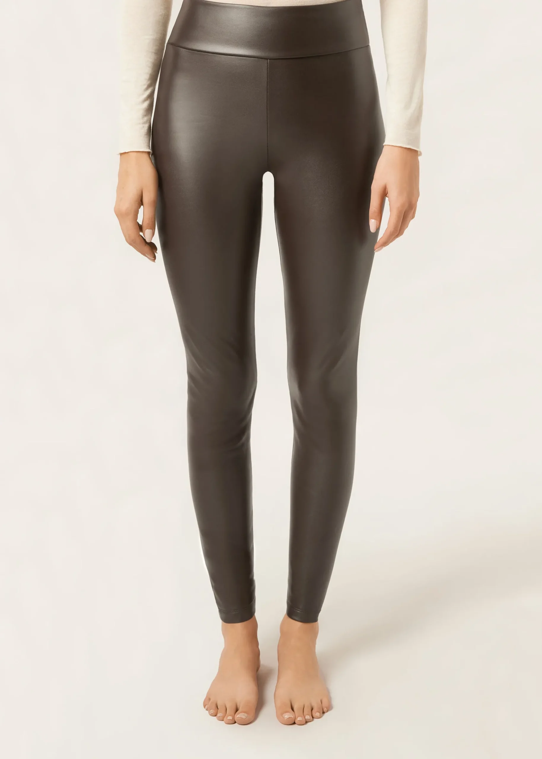 Pantalon effet cuir thermique