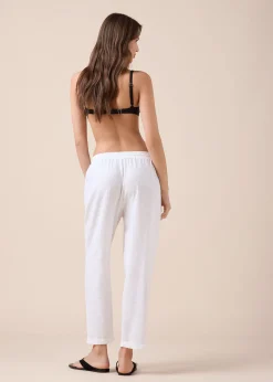 Pantalon en lin et viscose