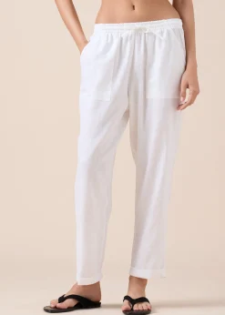 Pantalon en lin et viscose