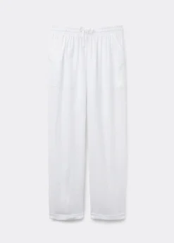Pantalon en lin et viscose