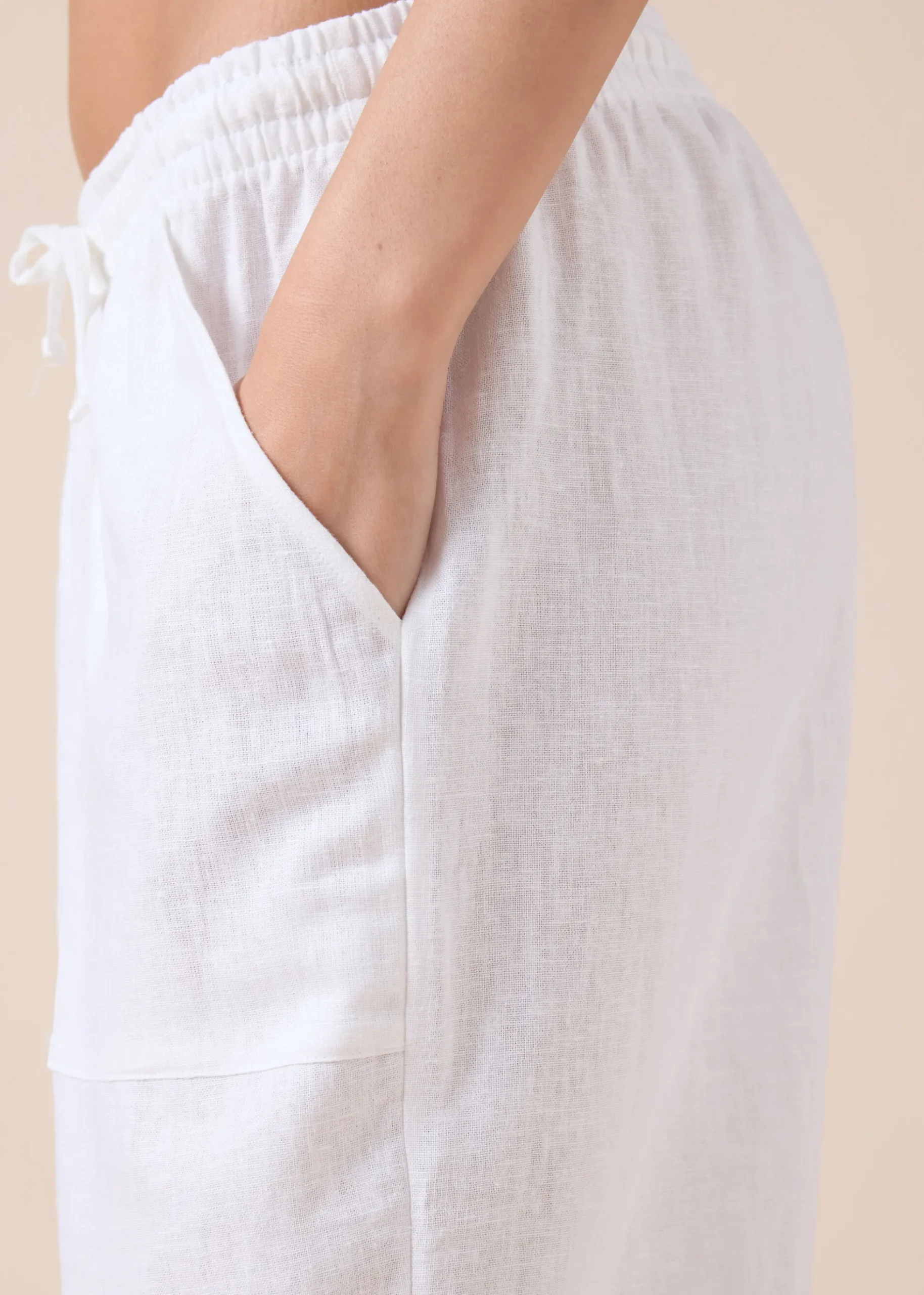 Pantalon en lin et viscose