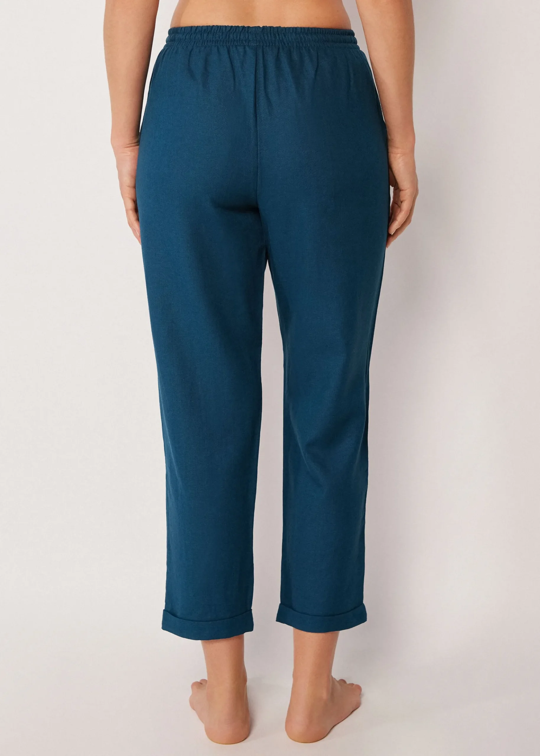 Pantalon en lin et viscose