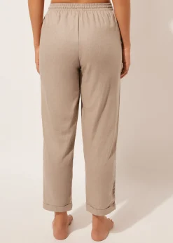 Pantalon en lin et viscose