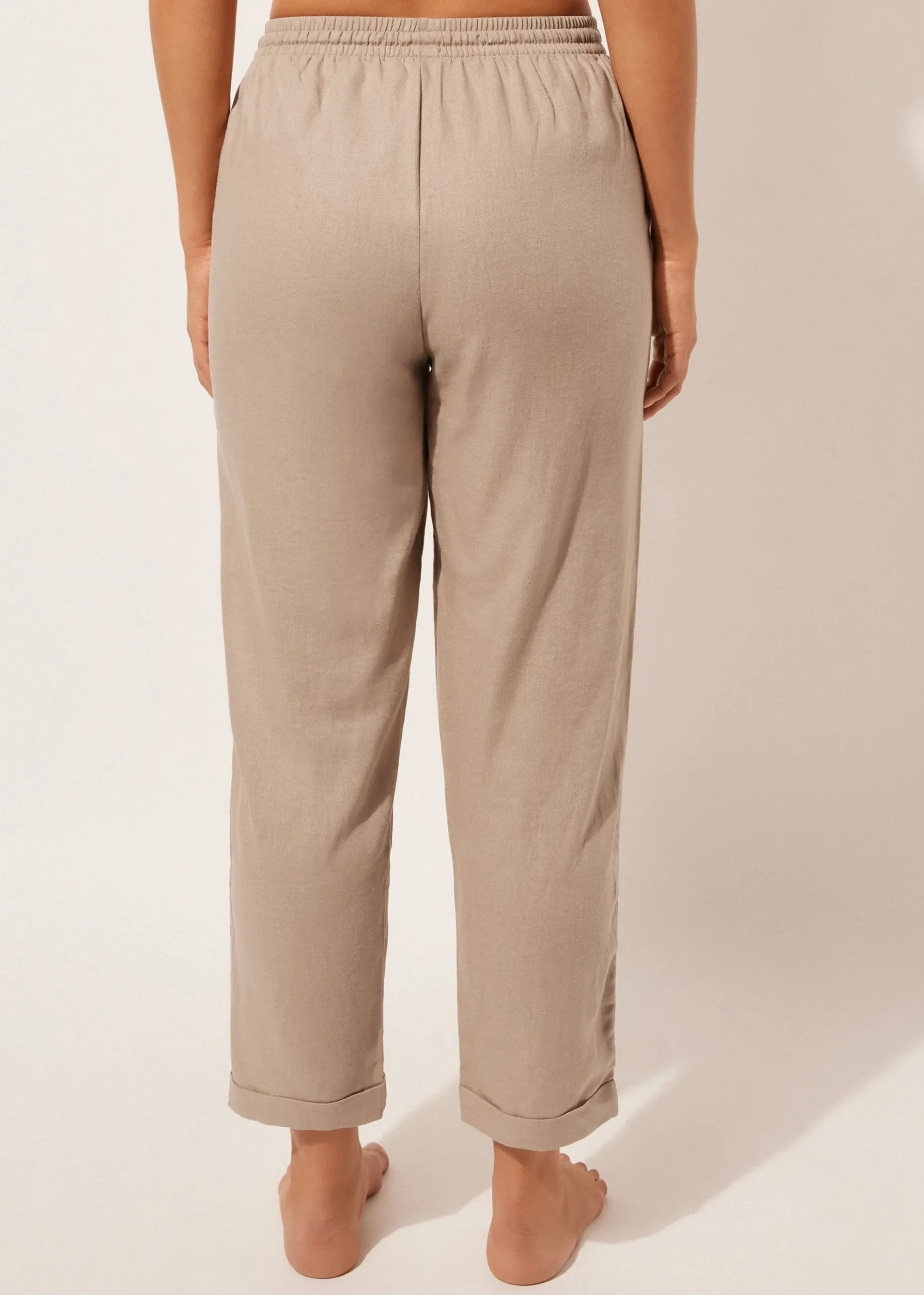 Pantalon en lin et viscose