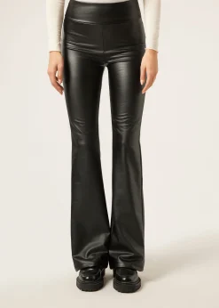 Pantalon Pattes d’éléphant Polaires Effet Enduit