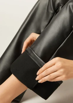 Pantalon Pattes d’éléphant Polaires Effet Enduit