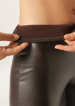 Pantalon Pattes d’éléphant Polaires Effet Enduit