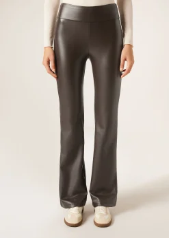 Pantalon Pattes d’éléphant Polaires Effet Enduit