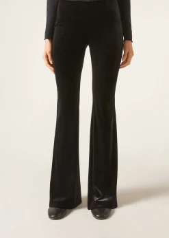 Pantalon évasé en velours