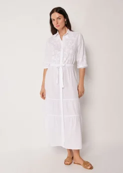 Robe longue brodée