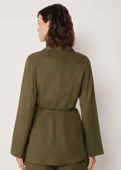 Veste coupe ample avec lin