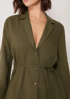 Veste coupe ample avec lin